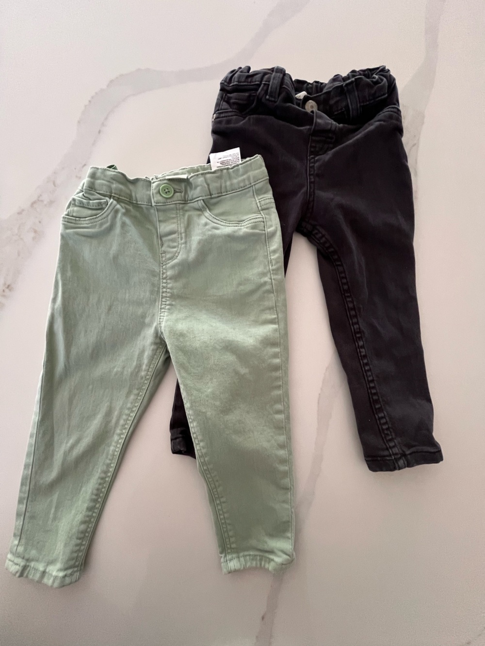 12-18M H&M Pants - Sage Green & Black